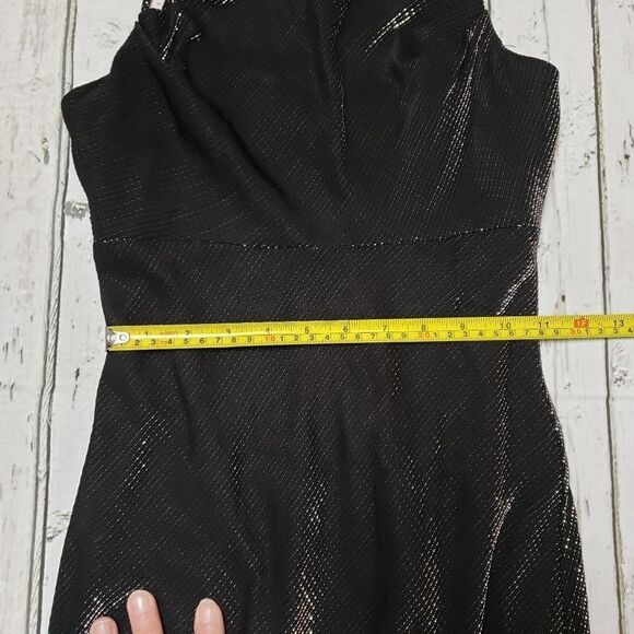 Long shimmery silver black party / new years dress - Picture 5 of 15